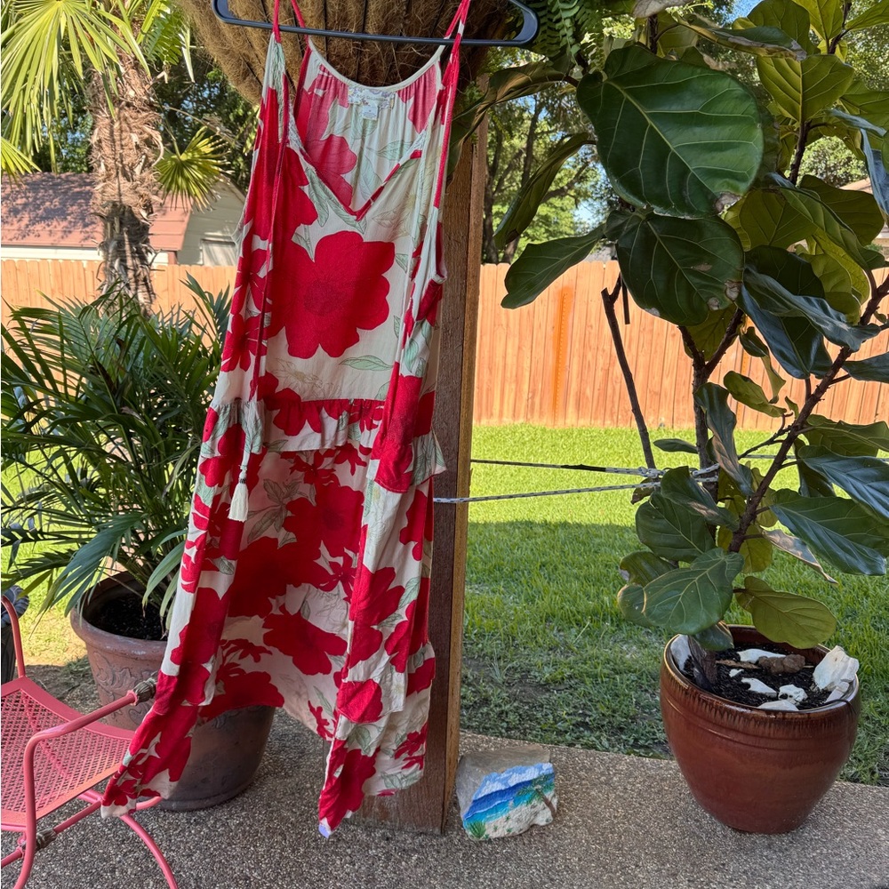 Red Floral Maxi Dress